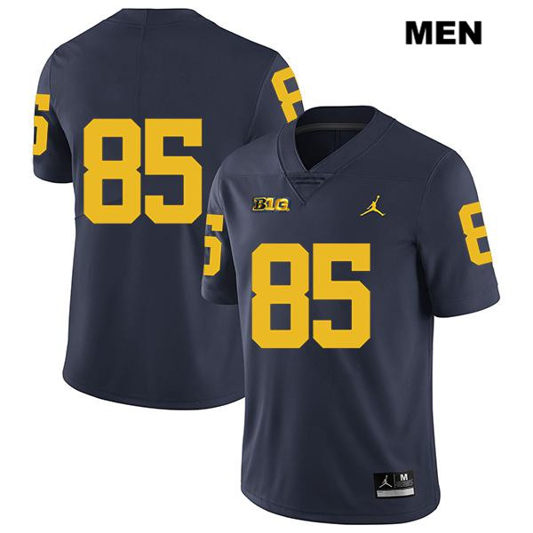 Men's NCAA Michigan Wolverines Mustapha Muhammad #85 No Name Navy Jordan Brand Authentic Stitched Legend Football College Jersey GO25L43BI